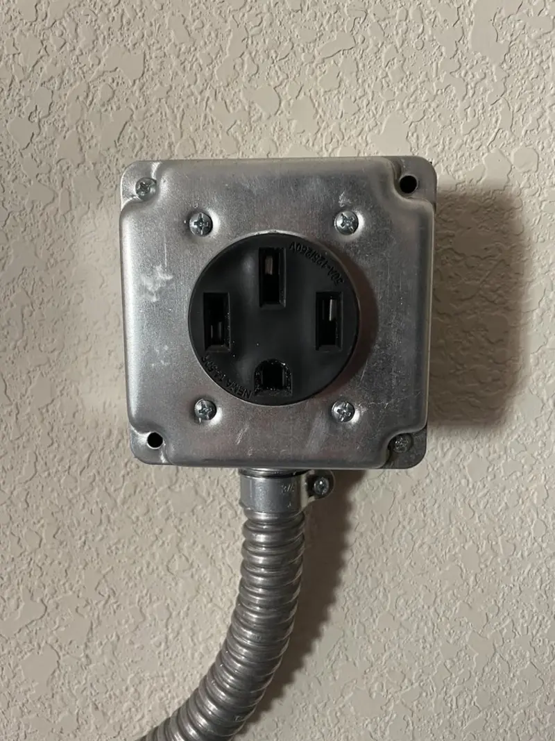 NEMA 14-50 outlet installed for Smart Home Electrical in Palmetto Bay